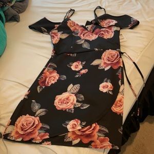 *DONATING Feb 6th* NWT Charlotte Russe Faux Wrap Rose Dress